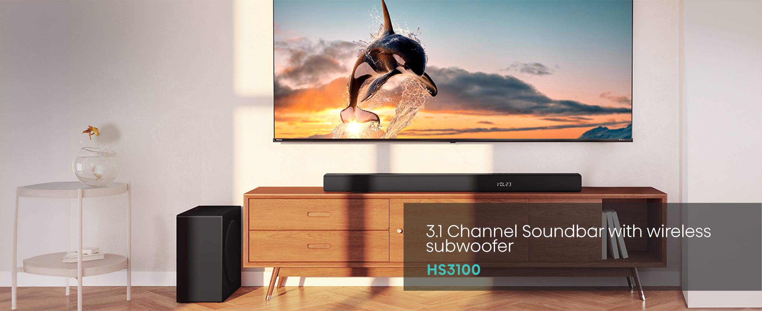 Hisense 480W 3.1 ch Soundbar with Wireless Subwoofer - HS3100--