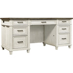 Caraway Executive Desk - Aged Ivory