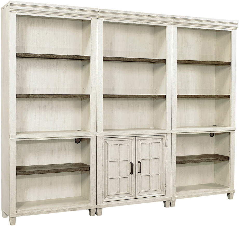 Caraway 2-Door Bookcase - Aged Ivory