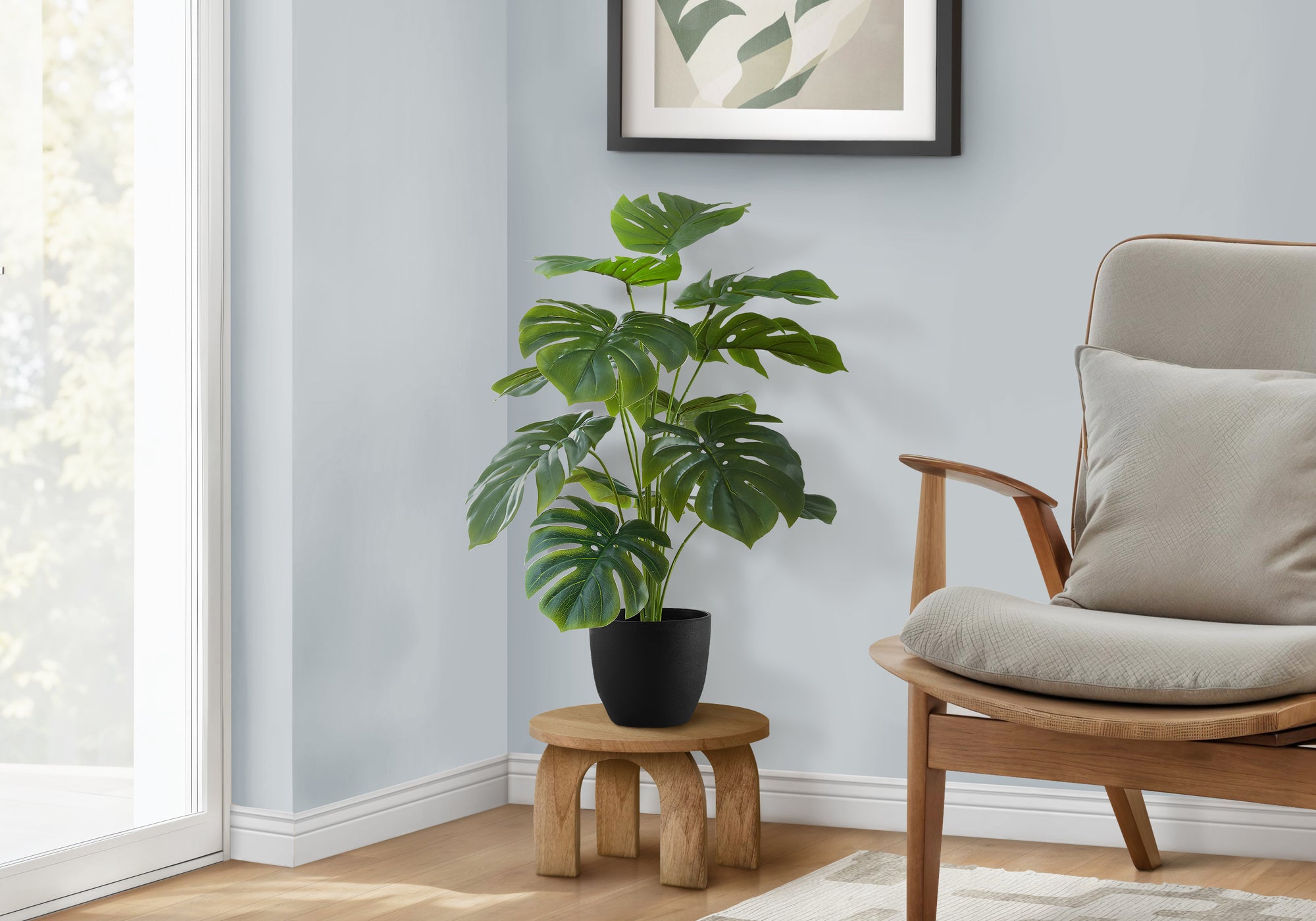 24" Monstera Plant With 5" Black Pot - Green