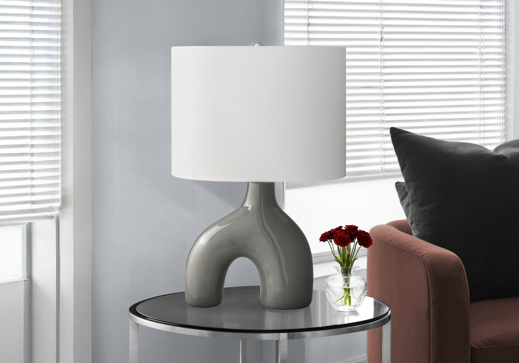 Elm Table Lamp - Grey