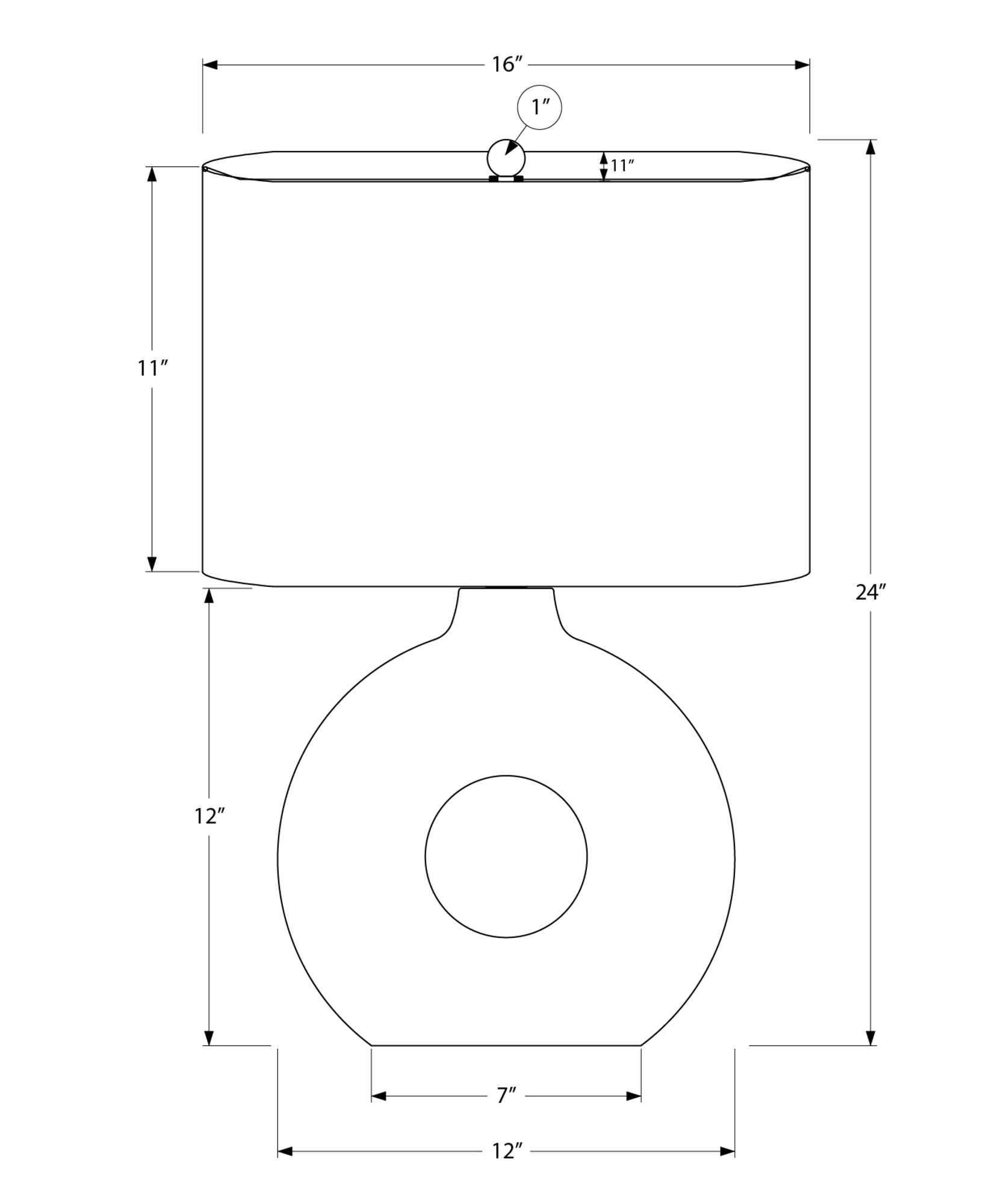 Birch Table Lamp - White