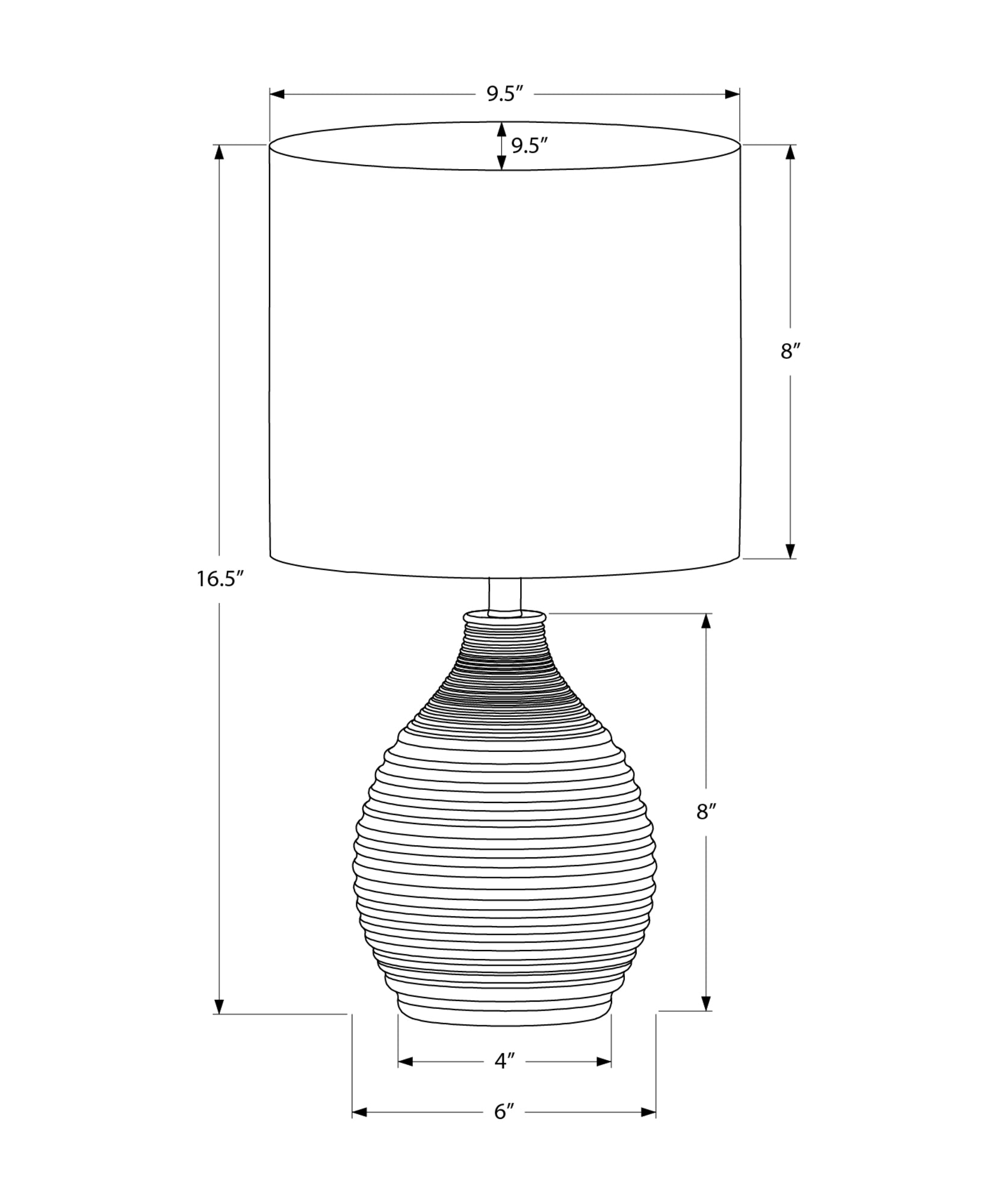 Taro Table Lamp - Ivory