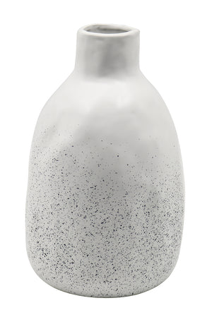 In Full Bloom Small Ceramic Vase Speckle - White