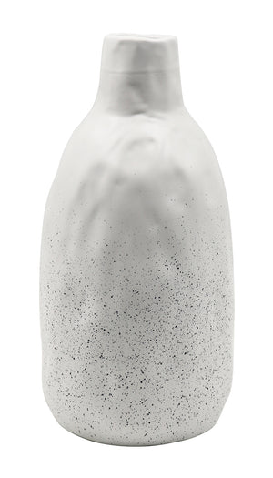 In Full Bloom Medium Ceramic Vase Speckle - White