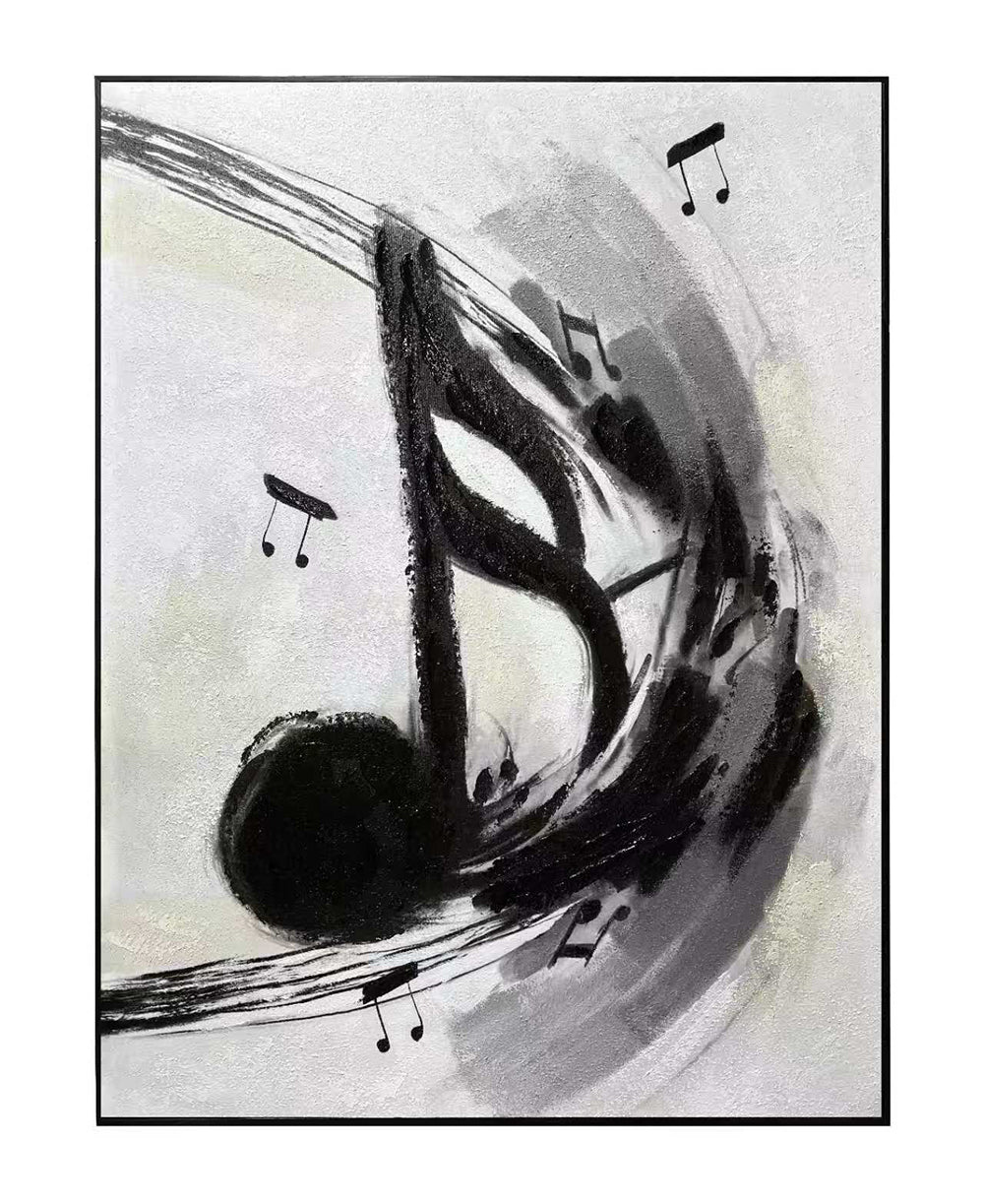 In Harmony Textured Abstract Eighth Note Art