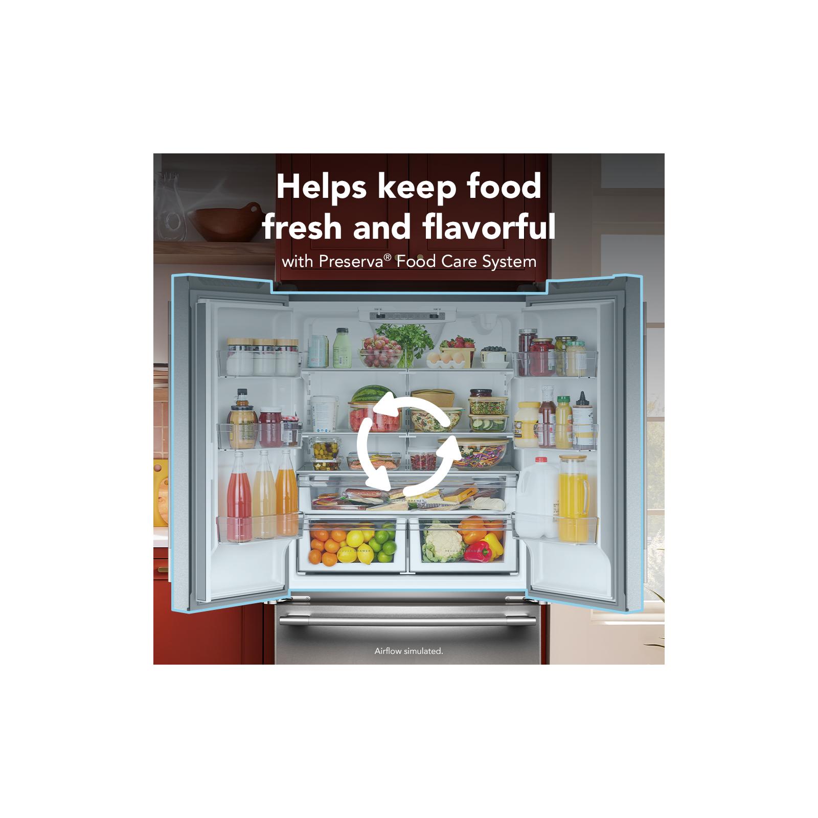 KitchenAid 36" 29.0 Cu. Ft. PrintShield Stainless Steel Standard Depth French Door Refrigerator - KRFF136SPS