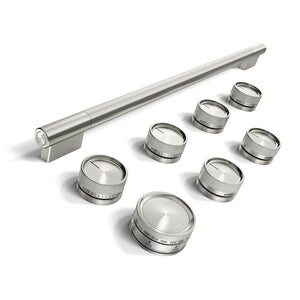 KitchenAid Stainless Steel Handle and Knob Hardware Accessory Kit for 36" Commercial-Style Dual Fuel Range - W11774728