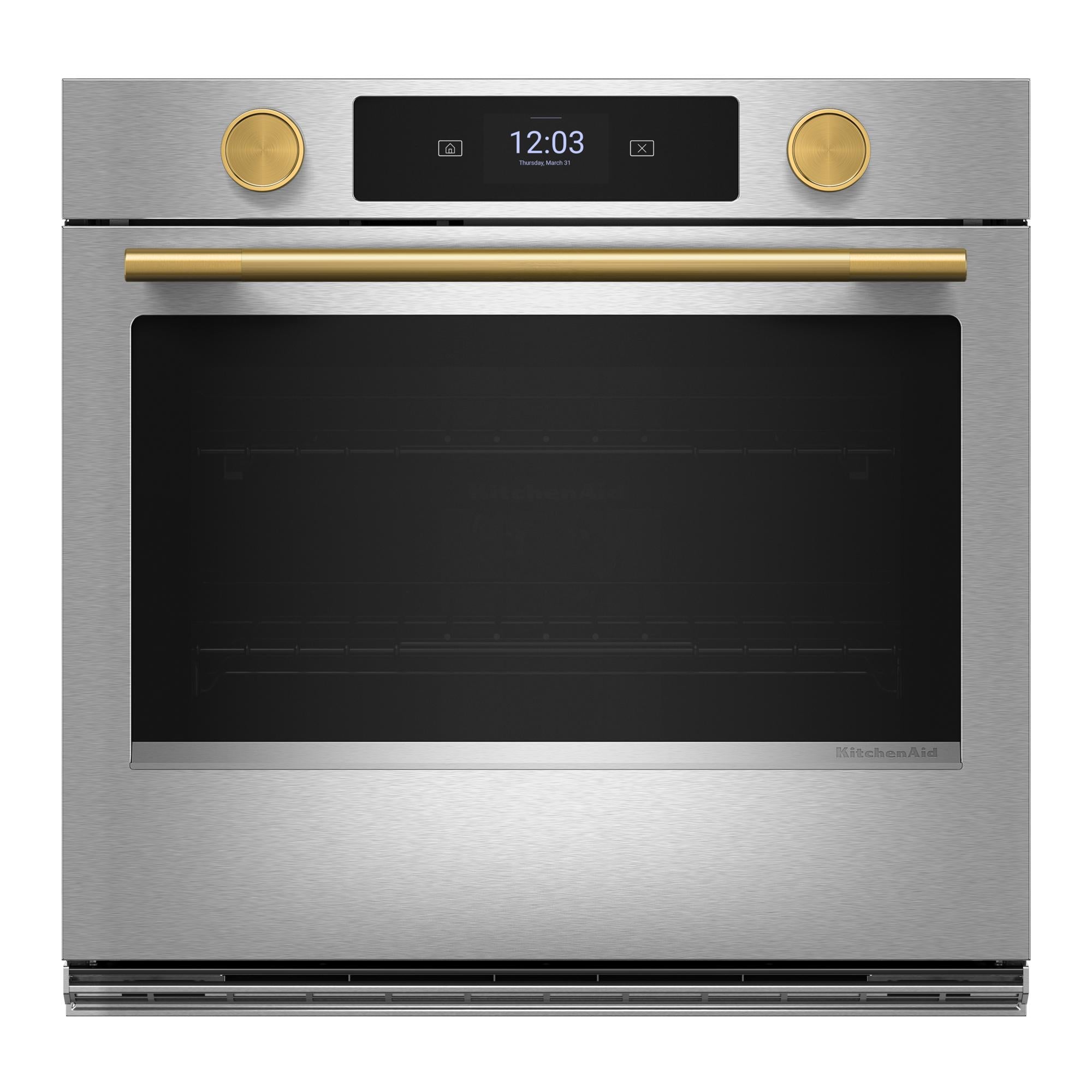 KitchenAid Brass Handle and Knob Hardware Accessory Kit for Single Wall Oven - W11774414