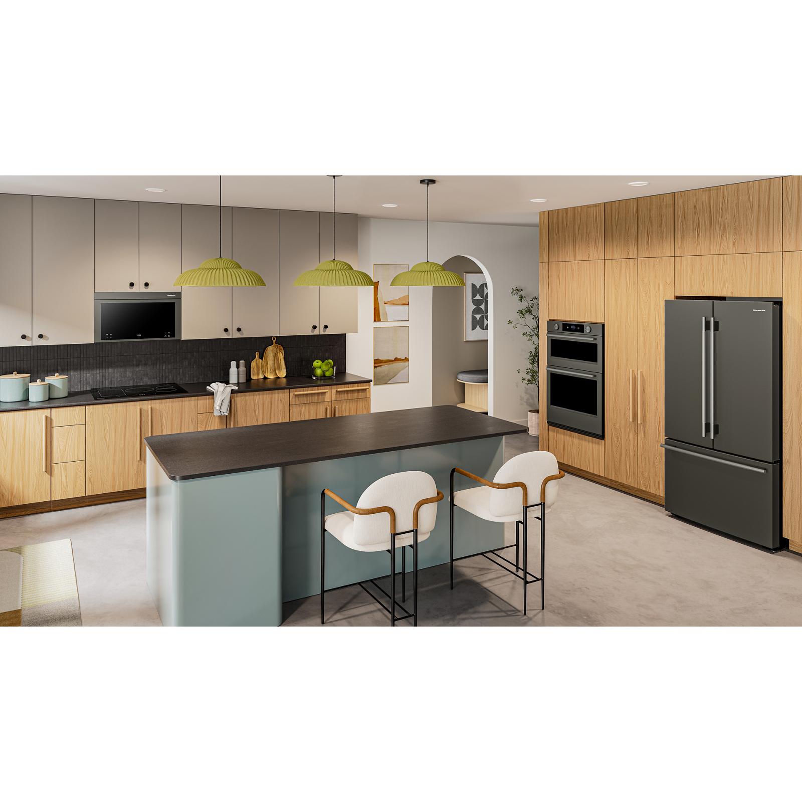 KitchenAid 36" 24.0 Cu. Ft. Black Ore Counter-Depth French Door Refrigerator - KRFC236SBE