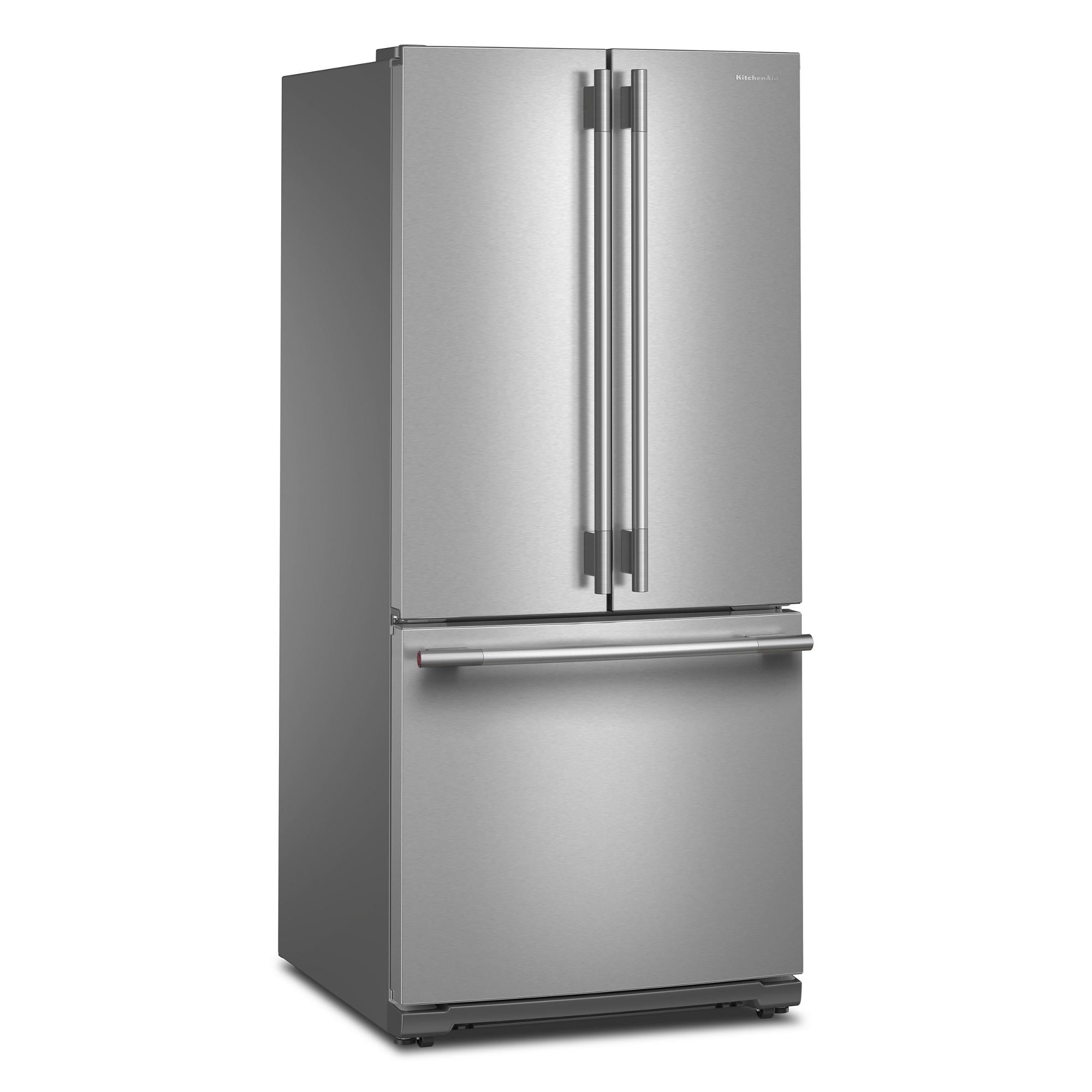 KitchenAid 30" 20.0 Cu. Ft. PrintShield Stainless Steel Standard Depth French Door Refrigerator - KRFF330SPS
