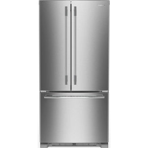 KitchenAid 33" 22.0 Cu. Ft. PrintShield Stainless Steel Standard Depth French Door Refrigerator - KRFF333SPS