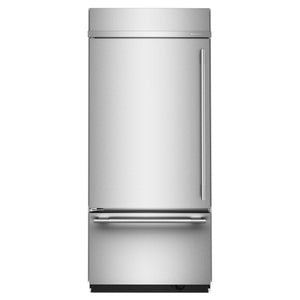 KitchenAid 36" 20.8 Cu. Ft. PrintShield Stainless Steel Built-In Bottom Mount Refrigerator - KBBL336SPS