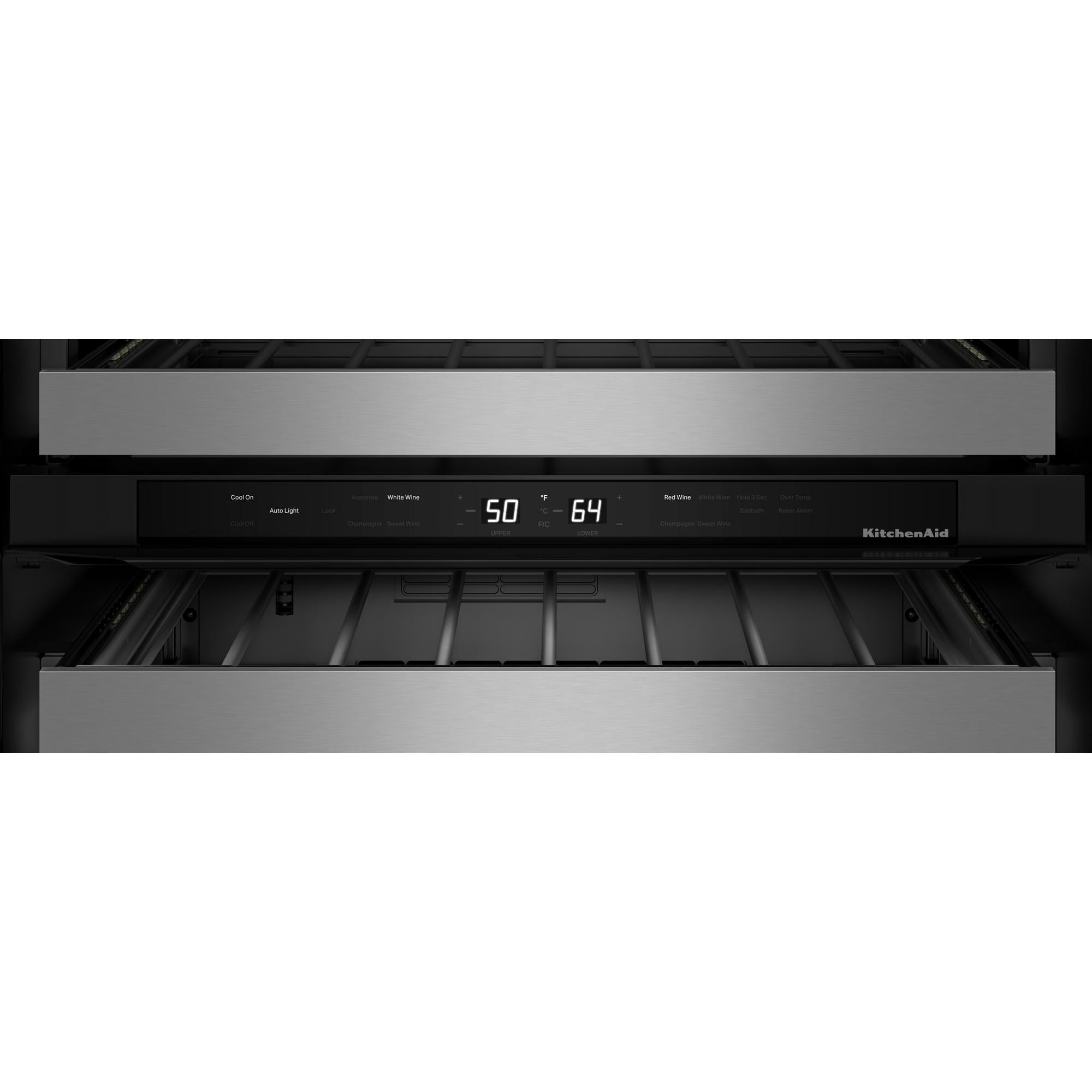 KitchenAid 24" 5.0 Cu. Ft. Black Cabinet with Stainless Steel Doors Undercounter Refrigerator - KUWR324SSB