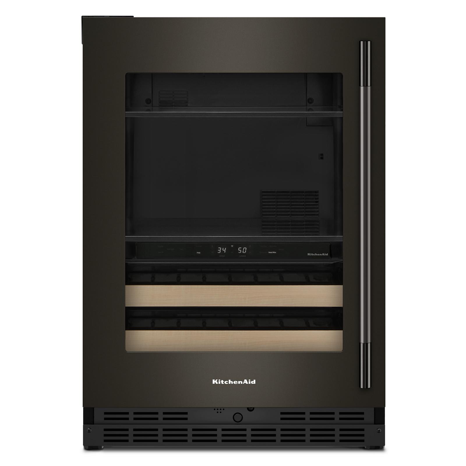 KitchenAid 24" 5.0 Cu. Ft. Black Ore Undercounter Refrigerator - KUBL524SBE