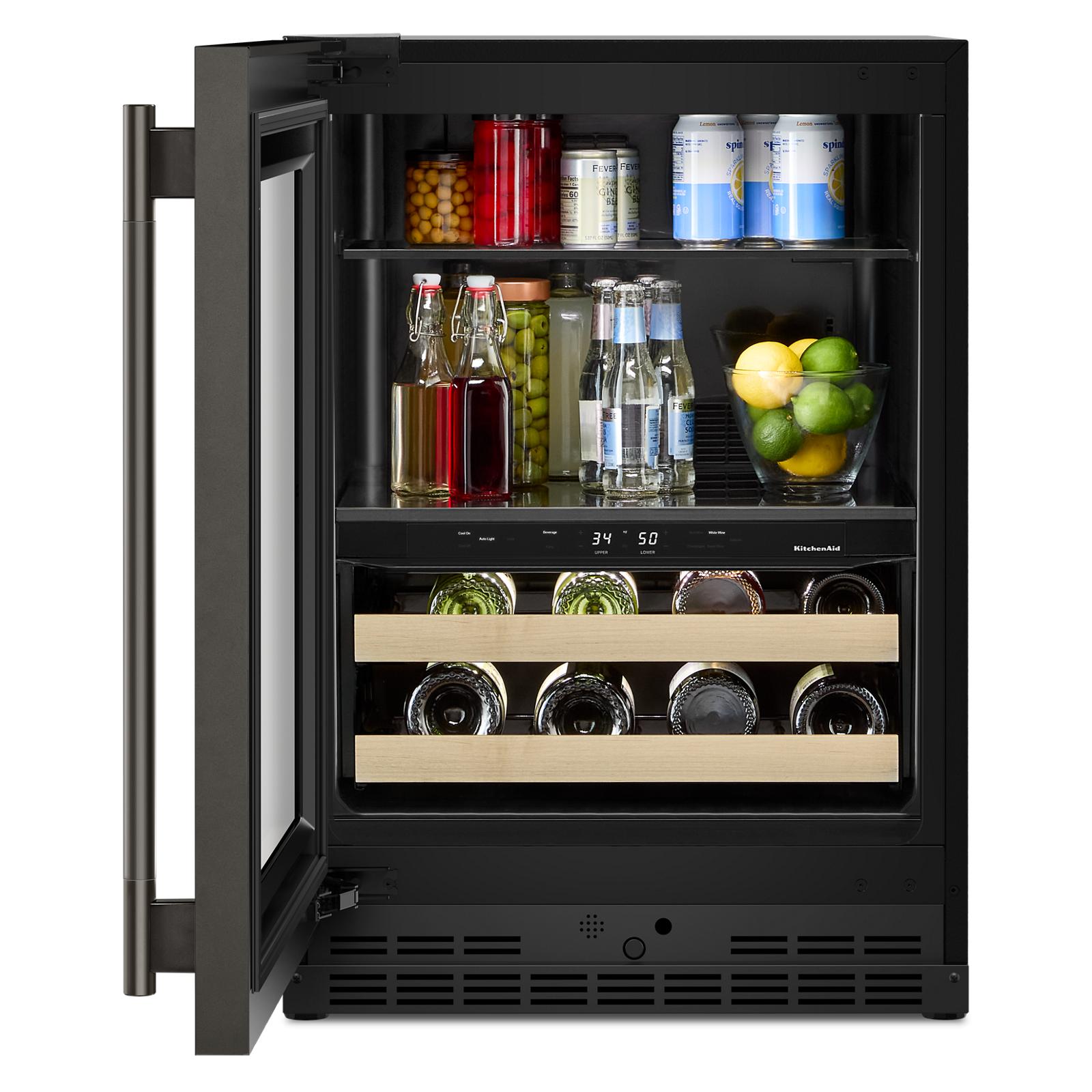 KitchenAid 24" 5.0 Cu. Ft. Black Ore Undercounter Refrigerator - KUBL524SBE