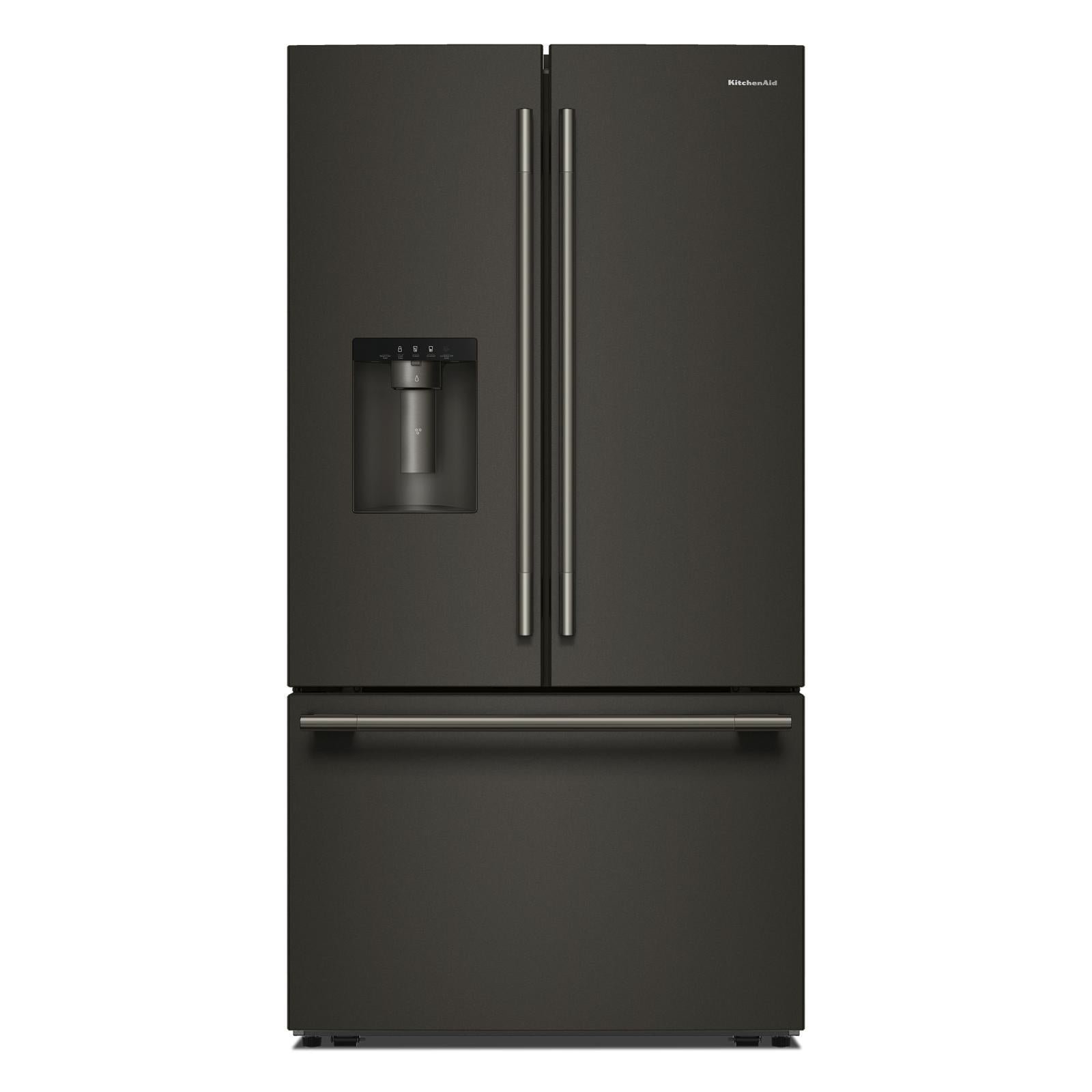 KitchenAid 36" 30 Cu. Ft. Black Ore French Door Refrigerator - KRFF436SBE