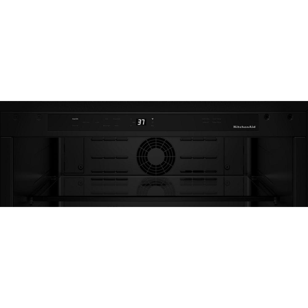 KitchenAid 24" 5.2 Cu. Ft. Black Cabinet with Stainless Steel Doors Undercounter Refrigerator - KURR324SSB