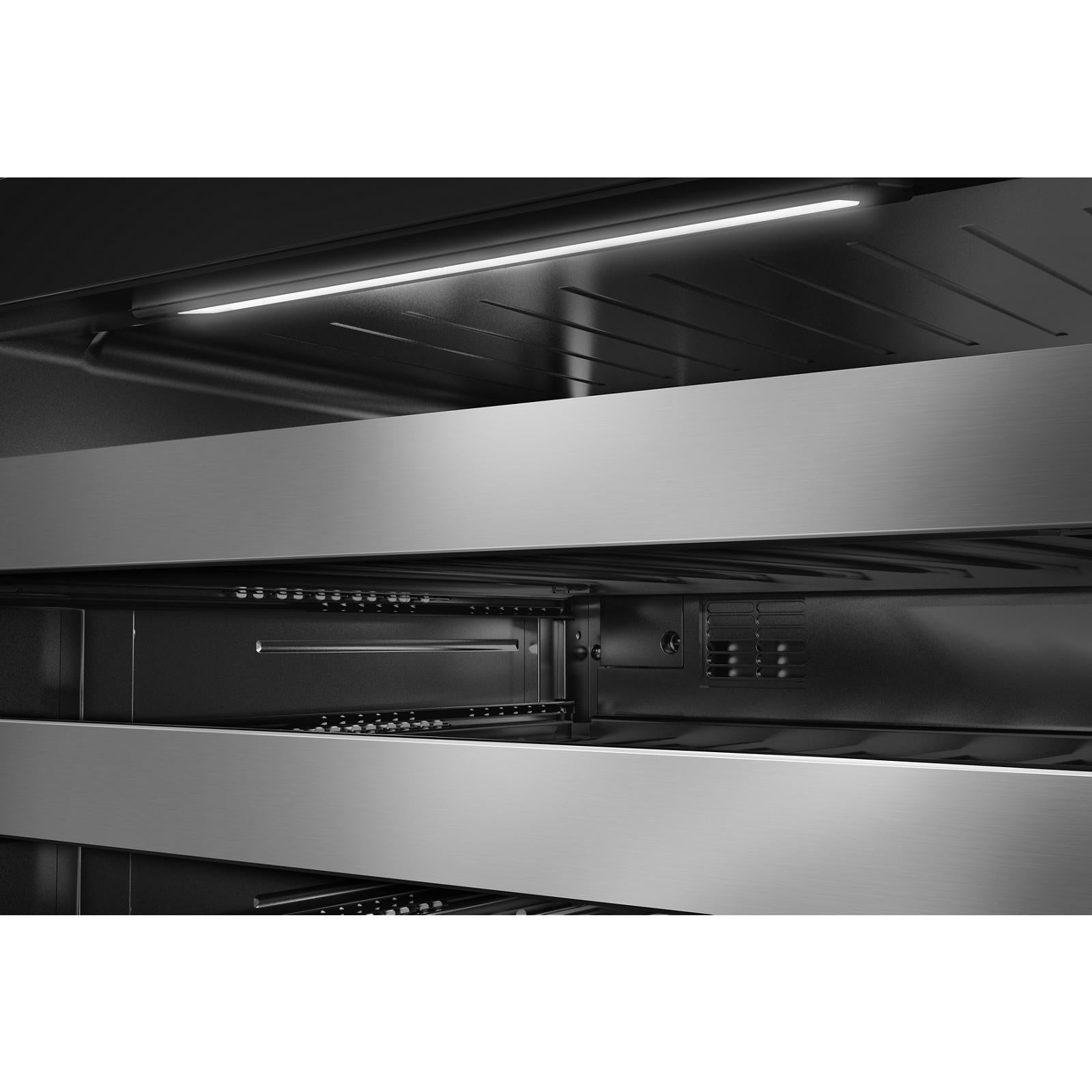 KitchenAid 24" 5.0 Cu. Ft. Black Cabinet with Stainless Steel Doors Undercounter Refrigerator - KUWL324SSB