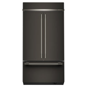 KitchenAid 42" 24.0 Cu. Ft. Black Ore Built-In French Door Refrigerator - KBFN542SBE