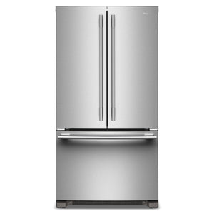 KitchenAid 36" 20.0 Cu. Ft. PrintShield Stainless Steel Counter-Depth French Door Refrigerator - KRFC136SPS