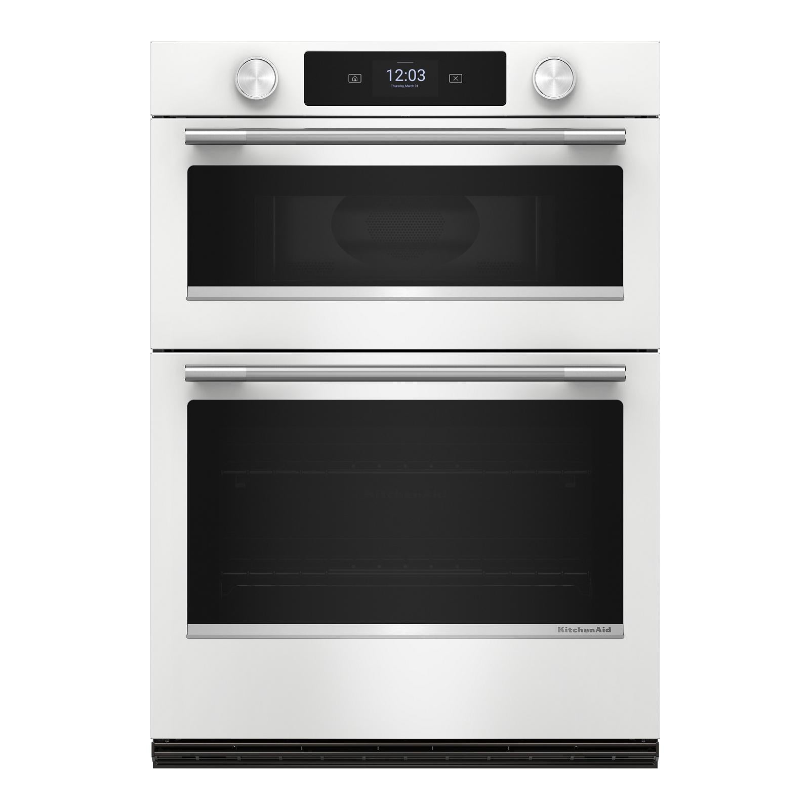 KitchenAid White 30" Wall Oven with Microwave (6.4 cu ft) - KOEC730SWH