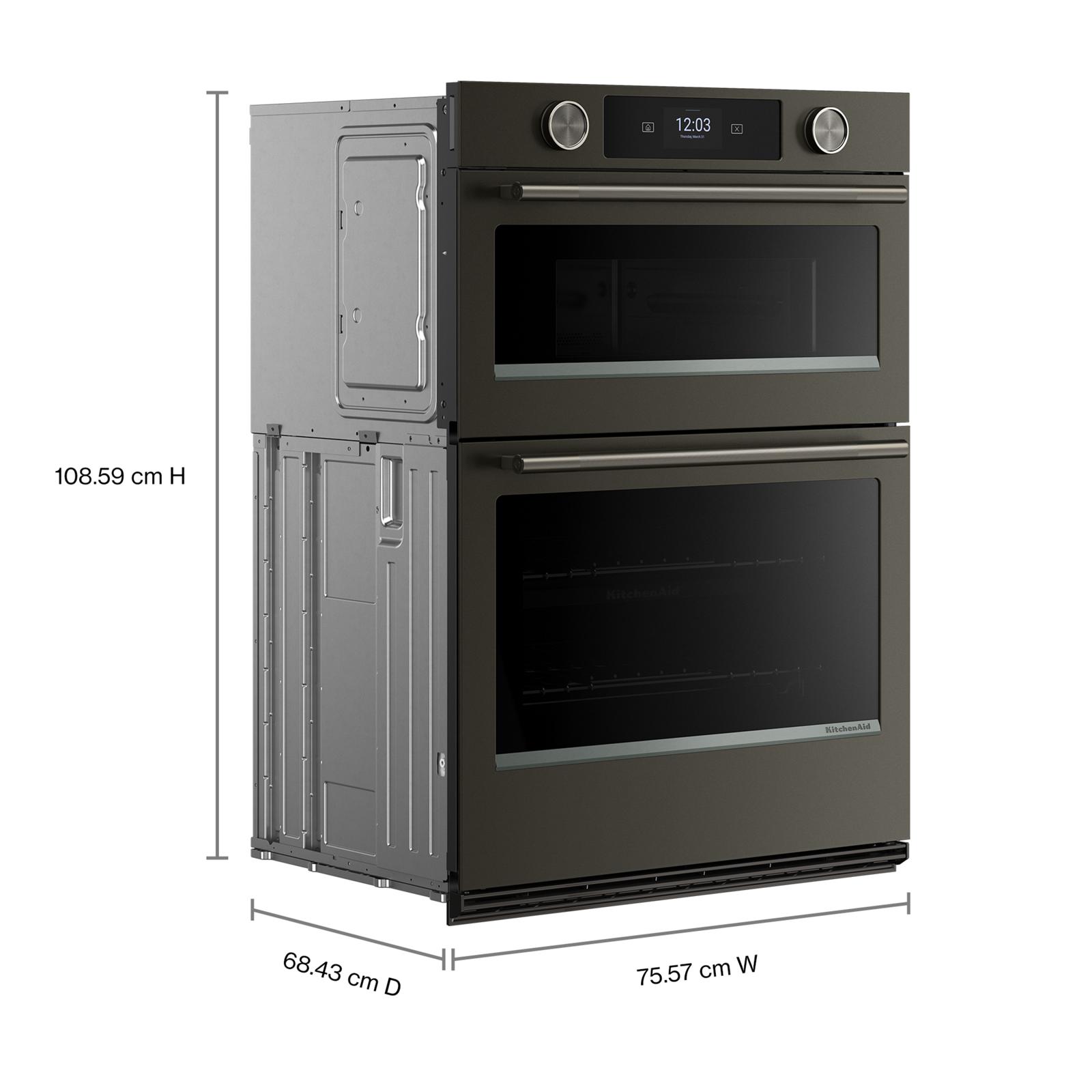 KitchenAid Black Ore 30" Wall Oven with Microwave (6.4 cu ft) - KOEC730SBE