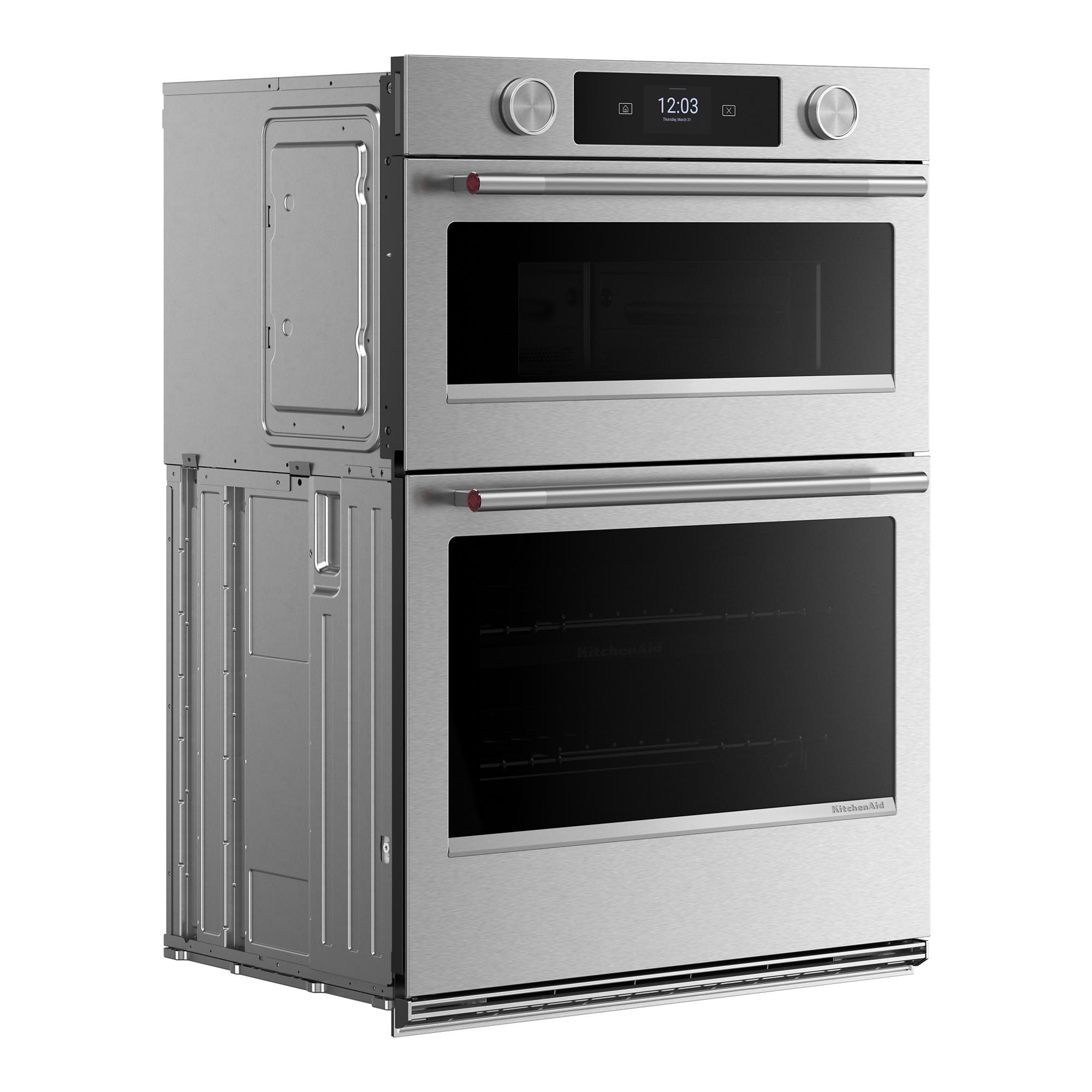 KitchenAid PrintShield Stainless 30" Wall Oven with Microwave (6.4 cu ft) - KOEC730SPS