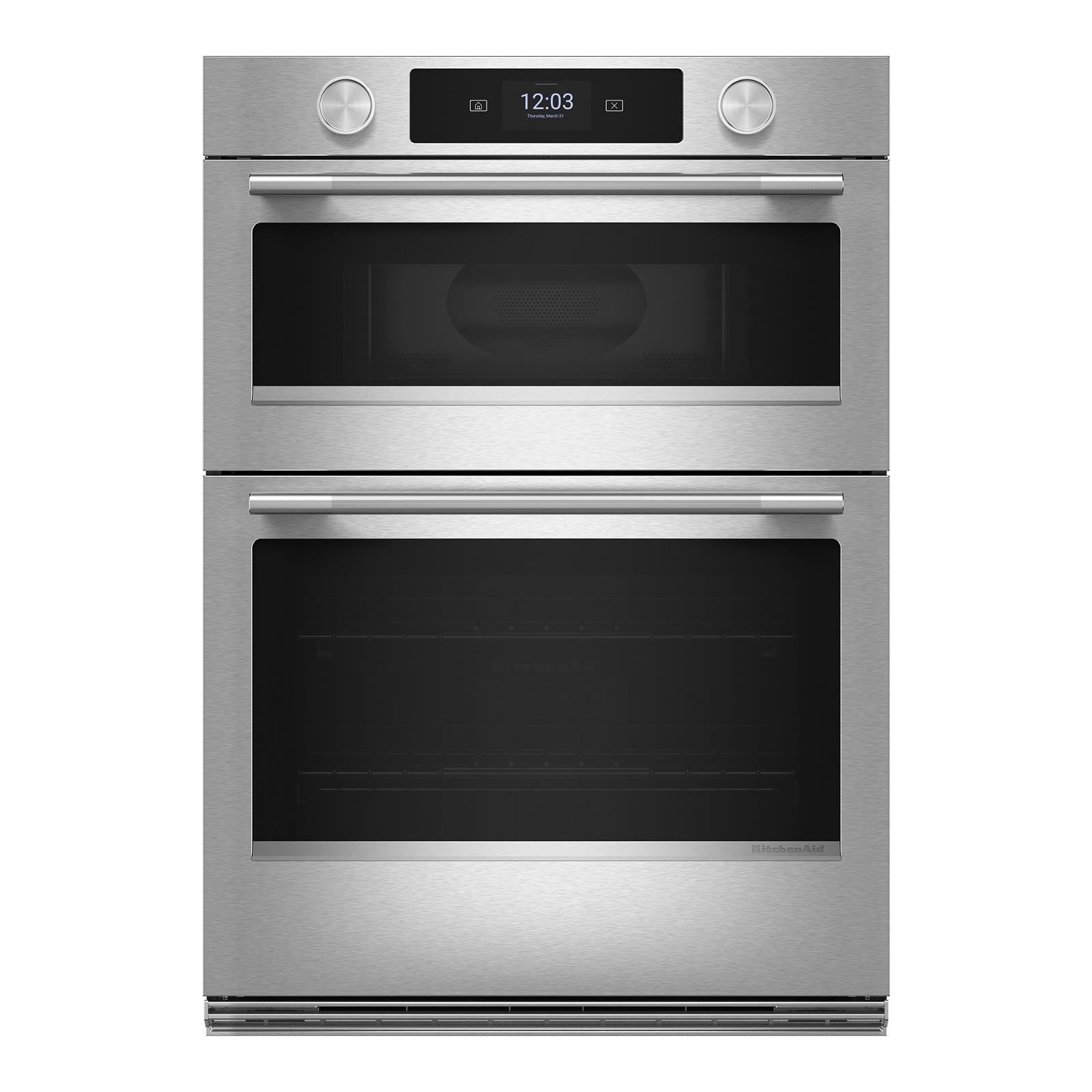 KitchenAid PrintShield Stainless 30" Wall Oven with Microwave (6.4 cu ft) - KOEC730SPS