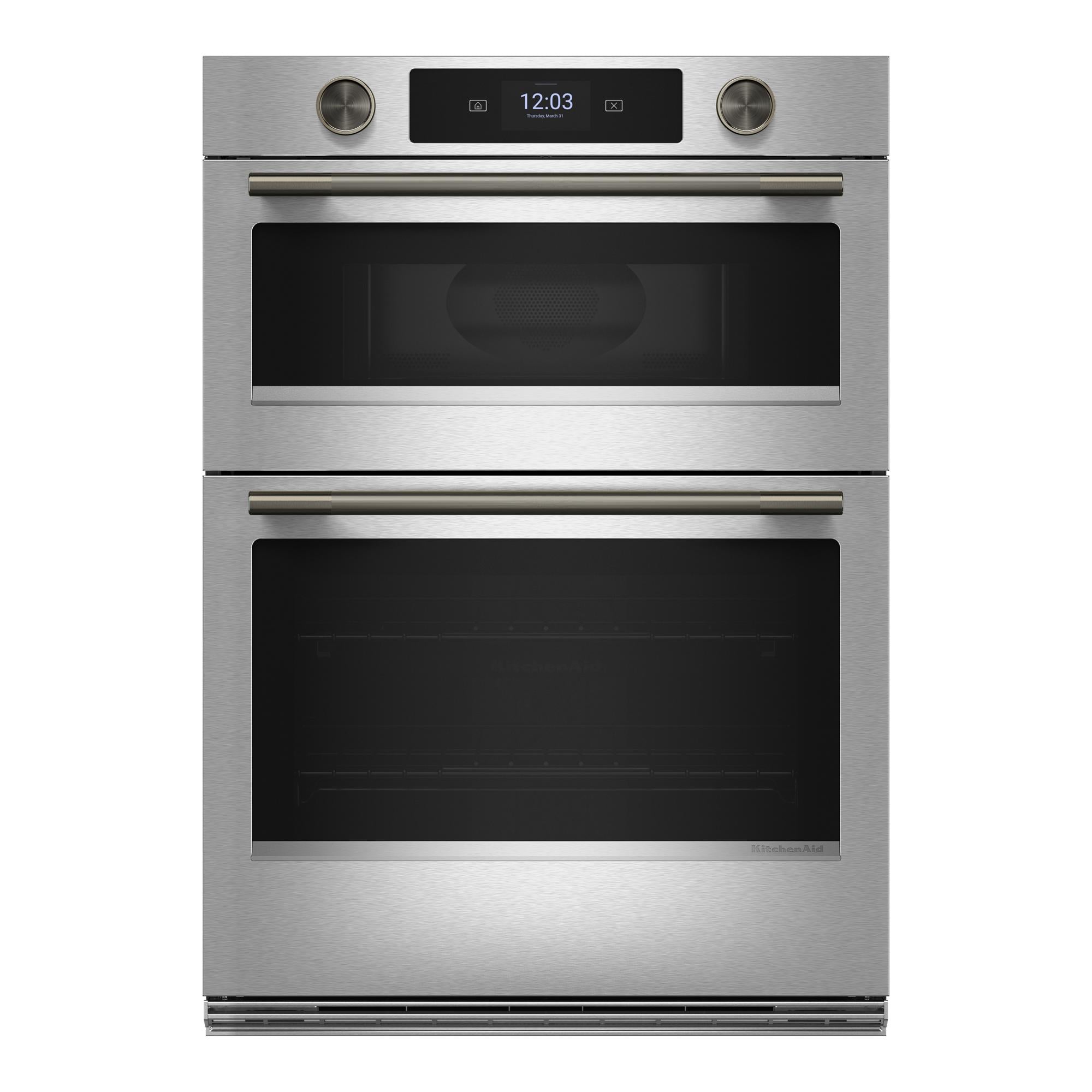 KitchenAid PrintShield Stainless 30" Wall Oven with Microwave (6.4 cu ft) - KOEC730SPS
