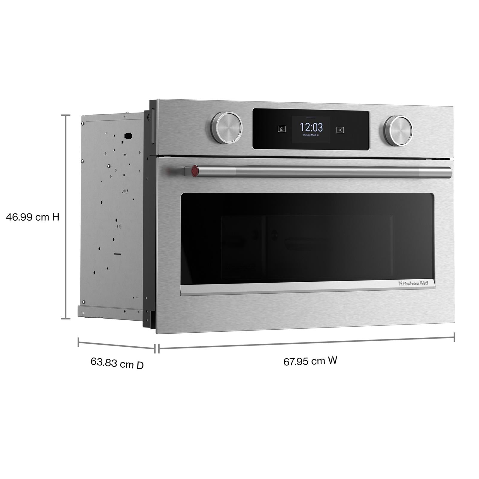 KitchenAid PrintShield Stainless 27 in. Built-In Convection Microwave (1.4 Cu. Ft.) - KMBS727SPS
