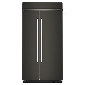 KitchenAid 42" 25.5 Cu. Ft. Black Ore Built-In Side-by-Side Refrigerator - KBSN742SBE