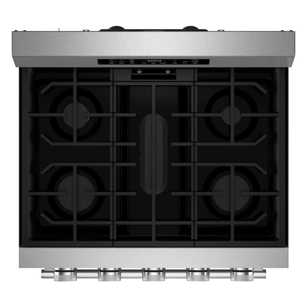 KitchenAid PrintShield™ Stainless Finish Freestanding Smart Gas Convection Range (5.0 Cu. Ft.) - KFGS330TPS