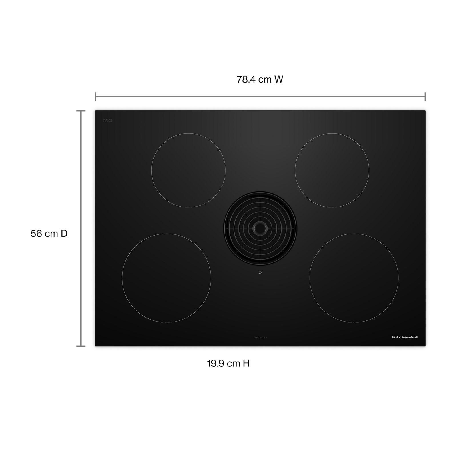 KitchenAid Black 30" Induction Downdraft Cooktop - KCID930SBL