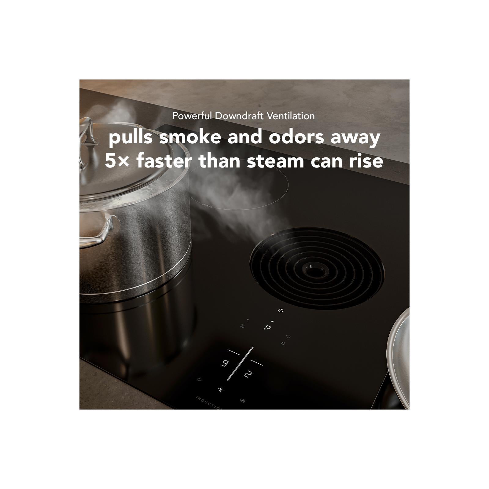 KitchenAid Black 30" Induction Downdraft Cooktop - KCID930SBL--