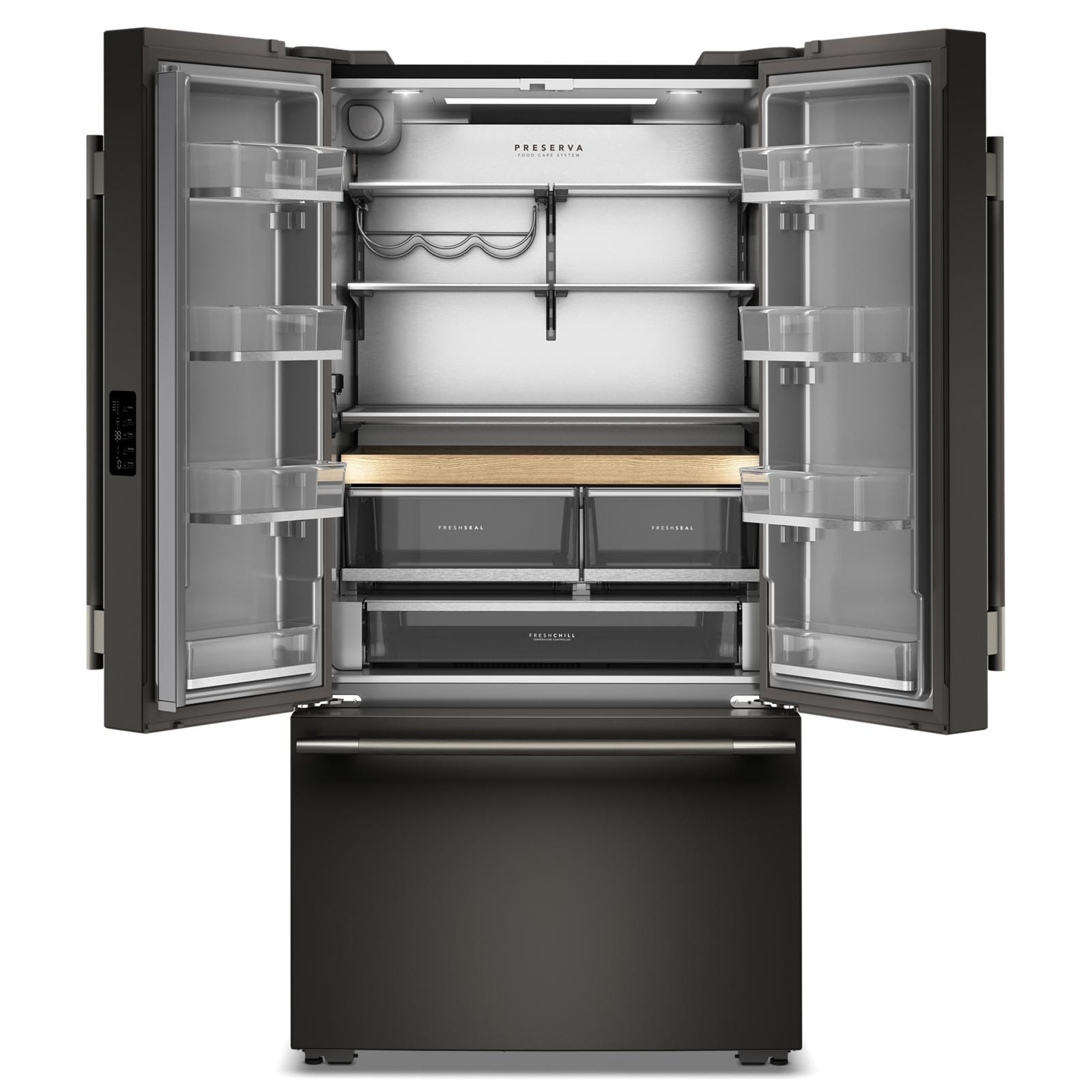 KitchenAid 36" 24.8 Cu. Ft. Black Ore Counter-Depth French Door Refrigerator with Internal Water Dispenser – KRFC336SBE