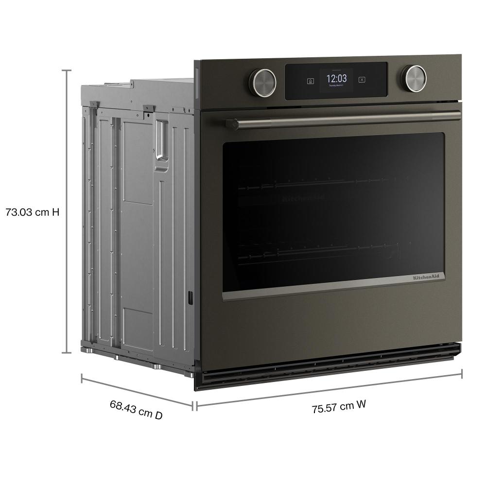 KitchenAid Black Ore 30" Wall Oven with Intelligent Cooking Camera (5 cu ft) - KOES930SBE