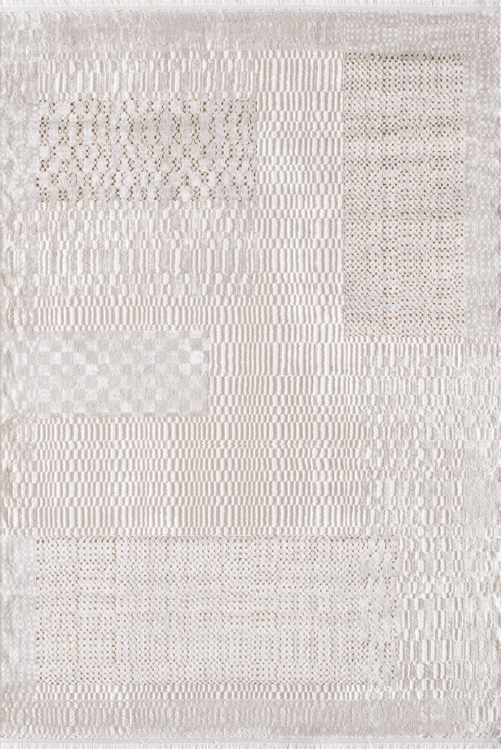 Merinos Lazer 6'6" x 9'5" Area Rug - Cream, Beige