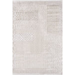 Merinos Lazer 7'8" x 10'8" Area Rug with Underpad - Cream, Beige
