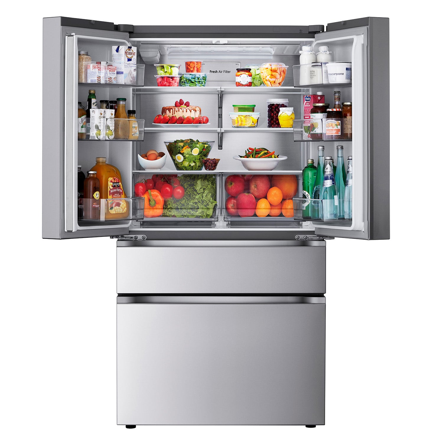 LG 36" 30 Cu. Ft. Smudge Resistant Stainless Steel 4-Door French Door Refrigerator - LF30S8210S