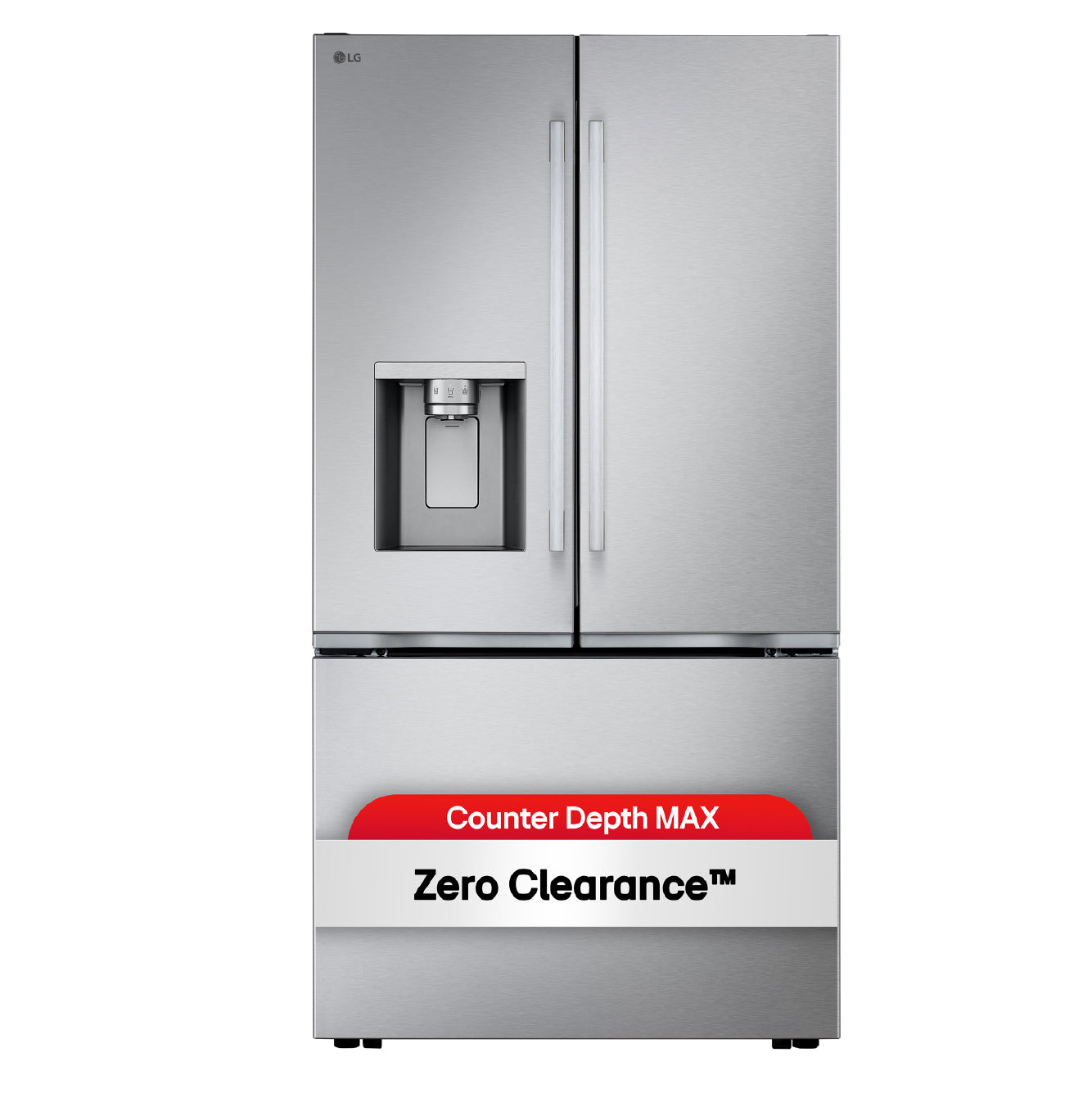 LG 36" 23.7 Cu. Ft. Smudge-Resistant Stainless Steel Counter-Depth MAX Smart Refrigerator with Zero Clearance Hinge System - LF24Z6330S--