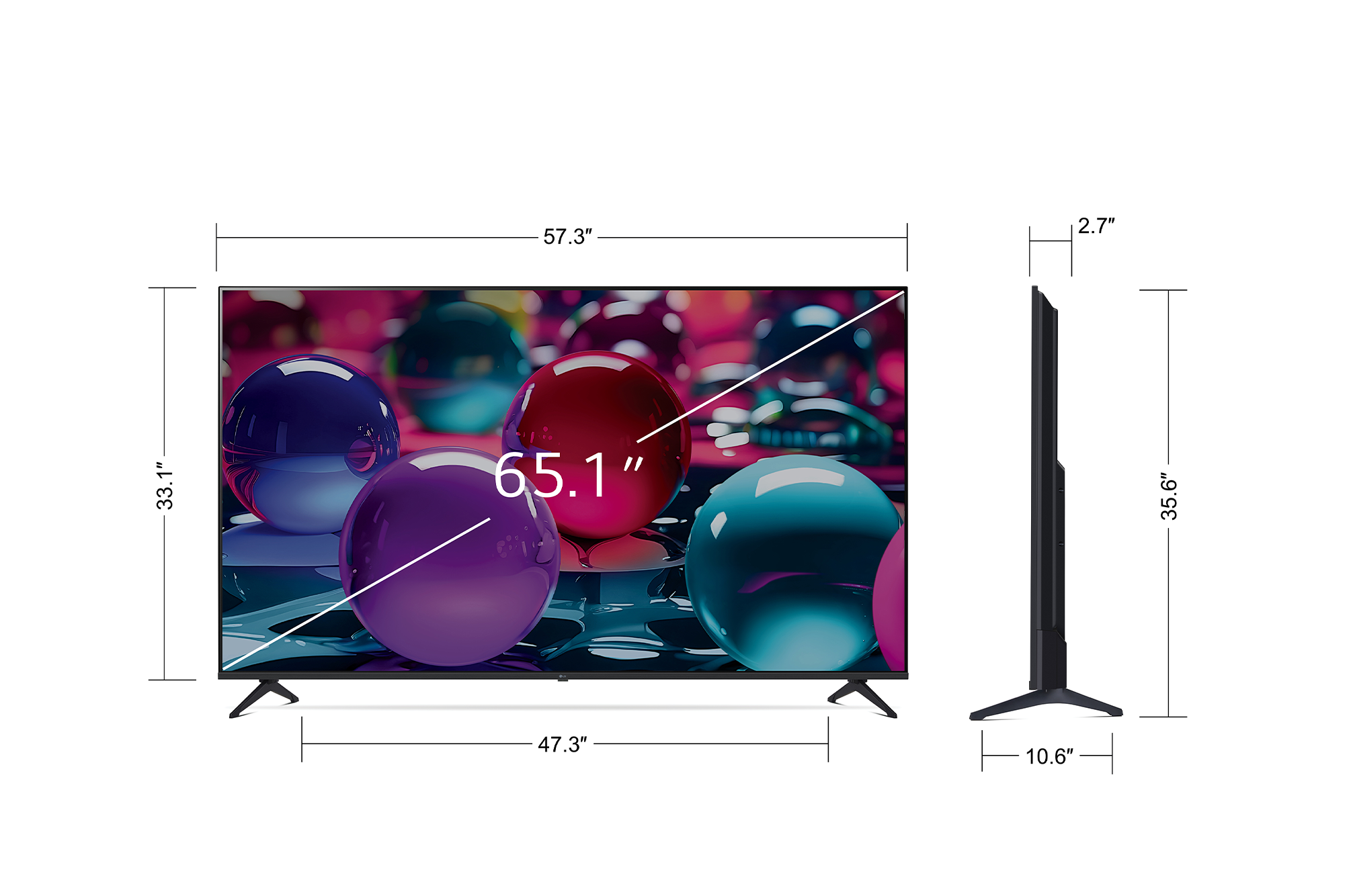 LG 65" 4K Smart UHD TV 2025 - 65UA7000PUB.ACC