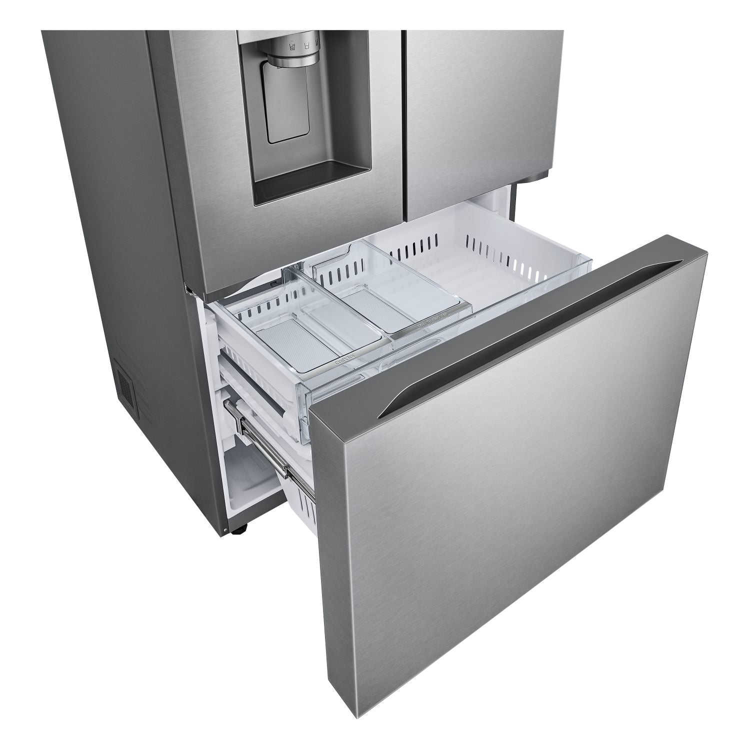 LG 35.75" 31 Cu. Ft. Stainless Steel 3-Door French Door Refrigerator with Four Types of Ice - LRYXS3106S