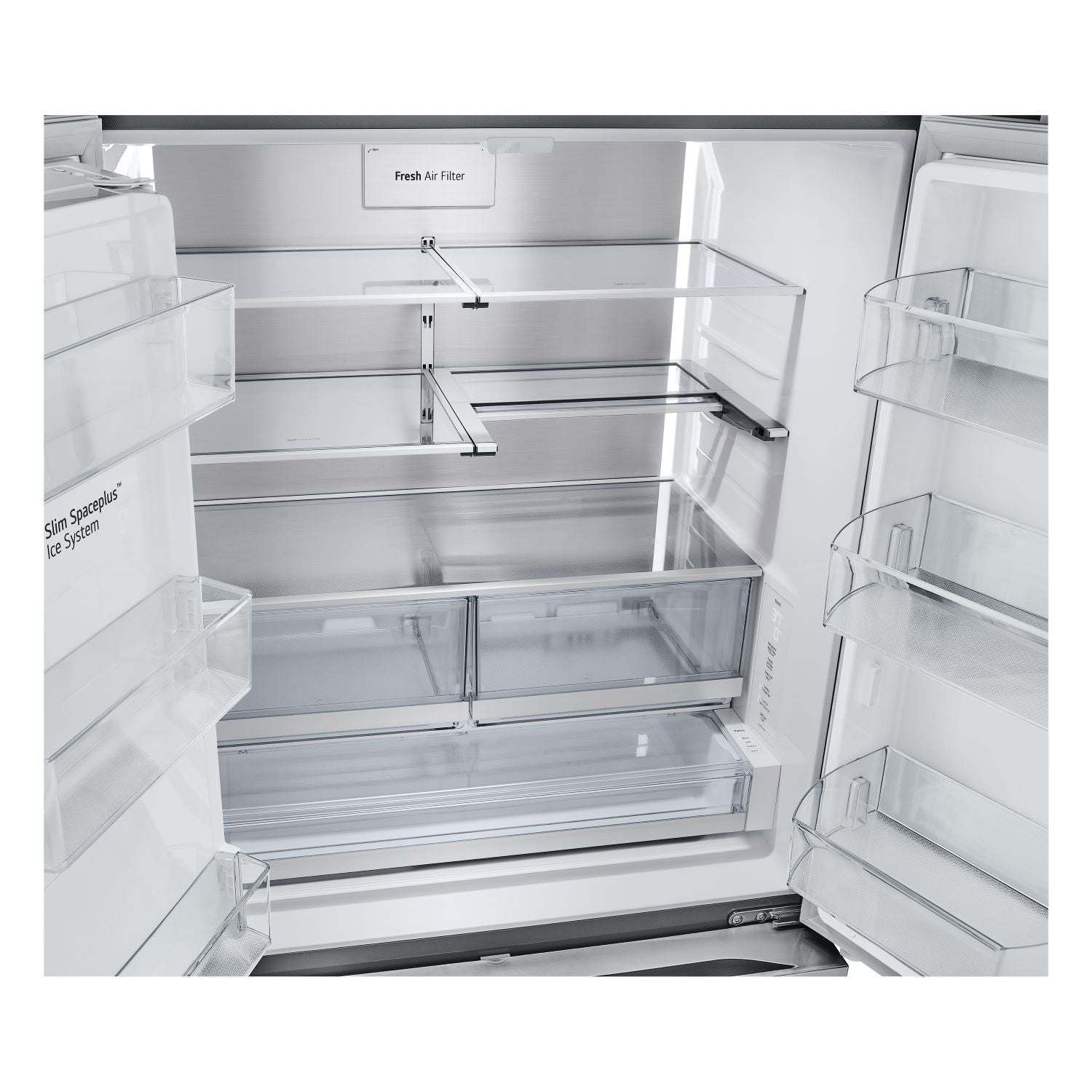LG 35.75" 31 Cu. Ft. Stainless Steel 3-Door French Door Refrigerator with Four Types of Ice - LRYXS3106S