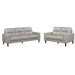 Verissimo Leather Sofa and Loveseat Set - Latte
