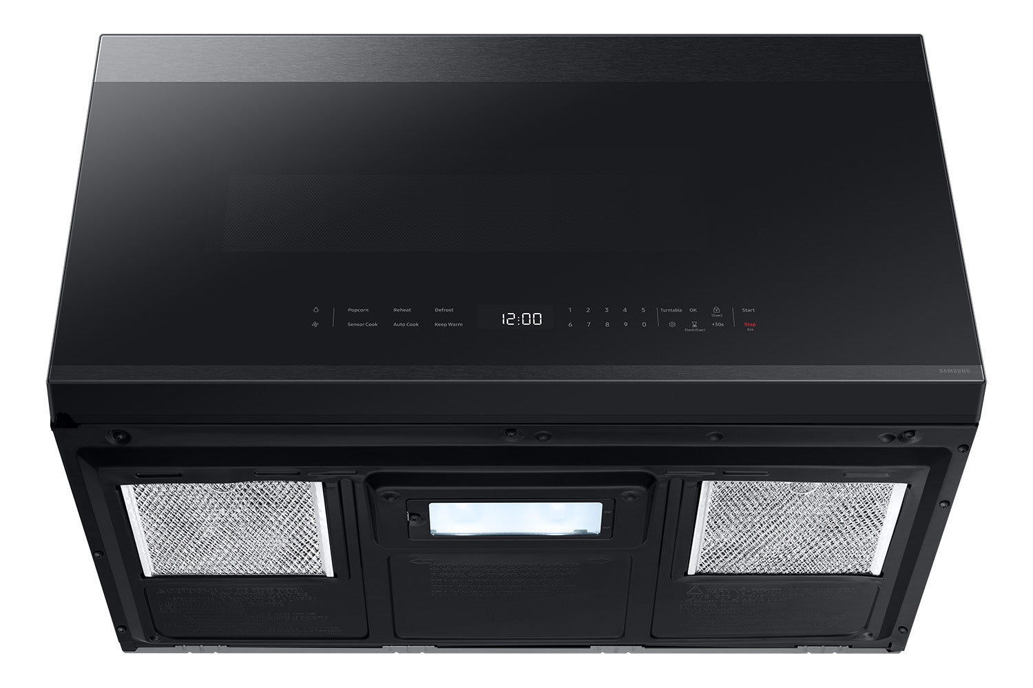 Samsung BESPOKE Matte Black Steel Over the Range Microwave with 400 CFM (2.1cu.ft.) - ME21DG6500MTAC