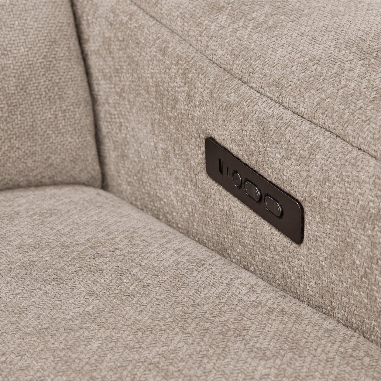 Madison 6-Piece Dual Power Reclining Sectional with Left-Facing Chaise - Beige