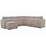 Madison 6-Piece Dual Power Reclining Sectional with Left-Facing Chaise - Beige