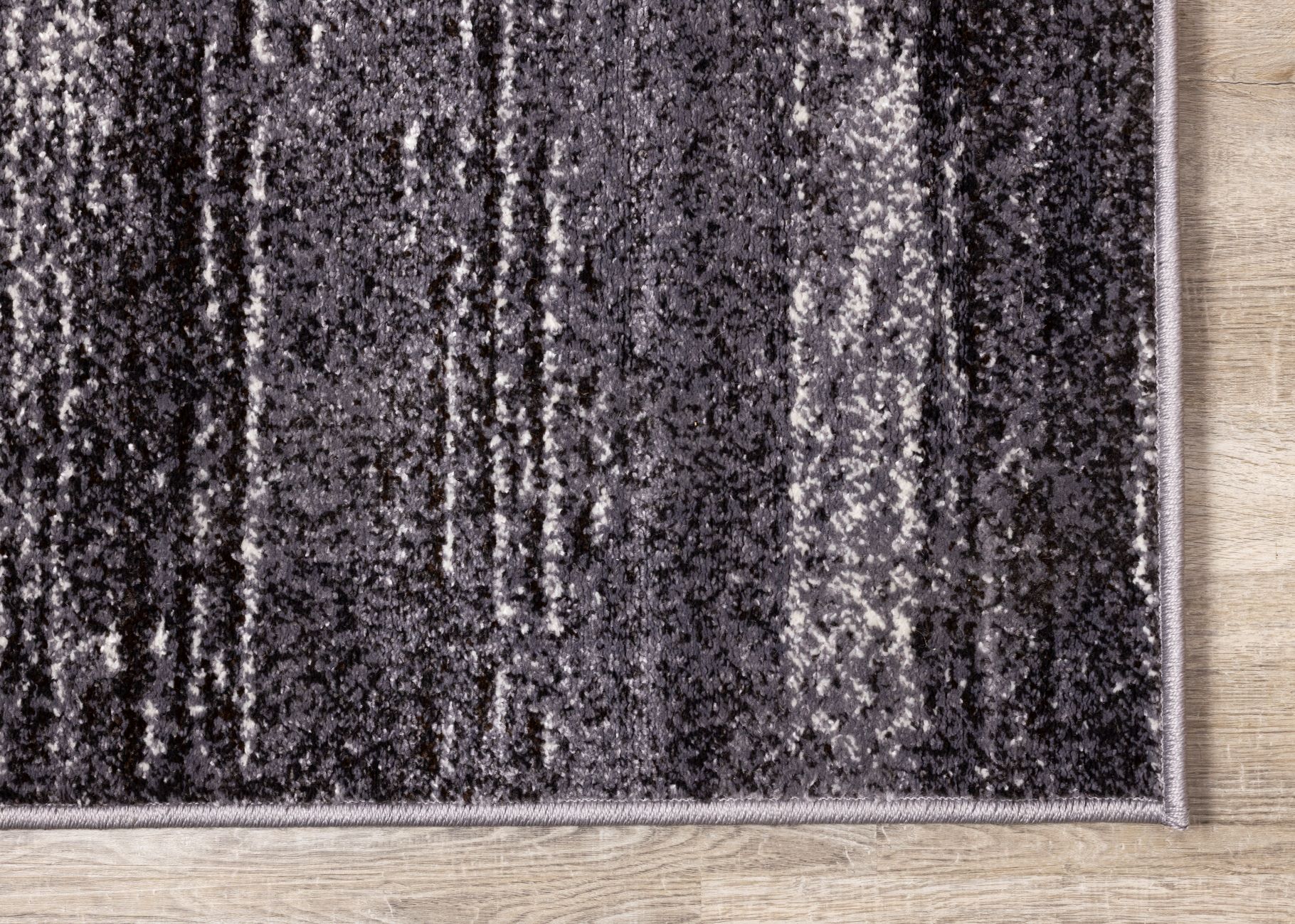 Shadow Drift 6'7" x 9'6" Variegarted Frieze Area Rug - Grey, Cream