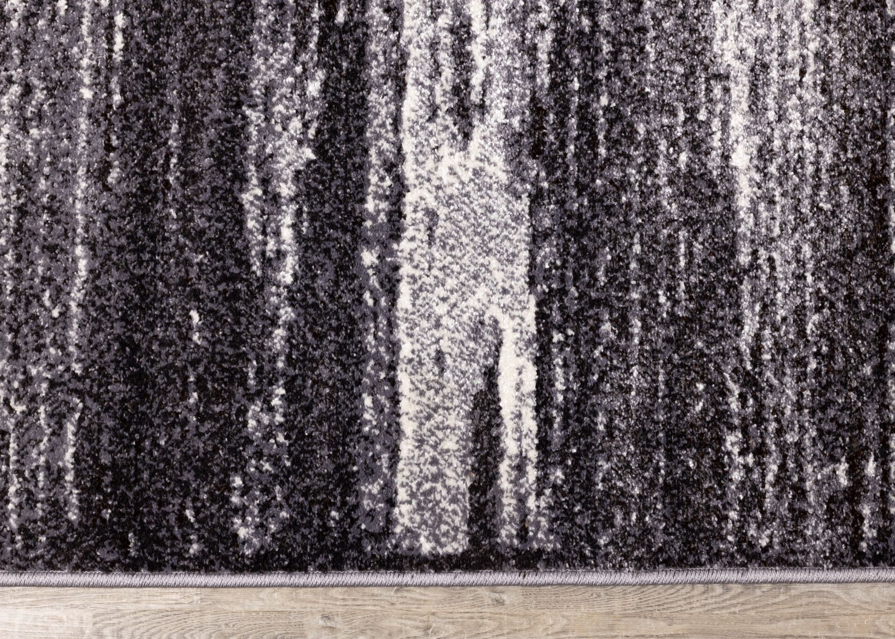 Shadow Drift 5'3" x 7'7" Variegarted Frieze Area Rug - Grey, Cream